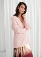 Other Stories Oversized Wool Blend Sweater - Pink
