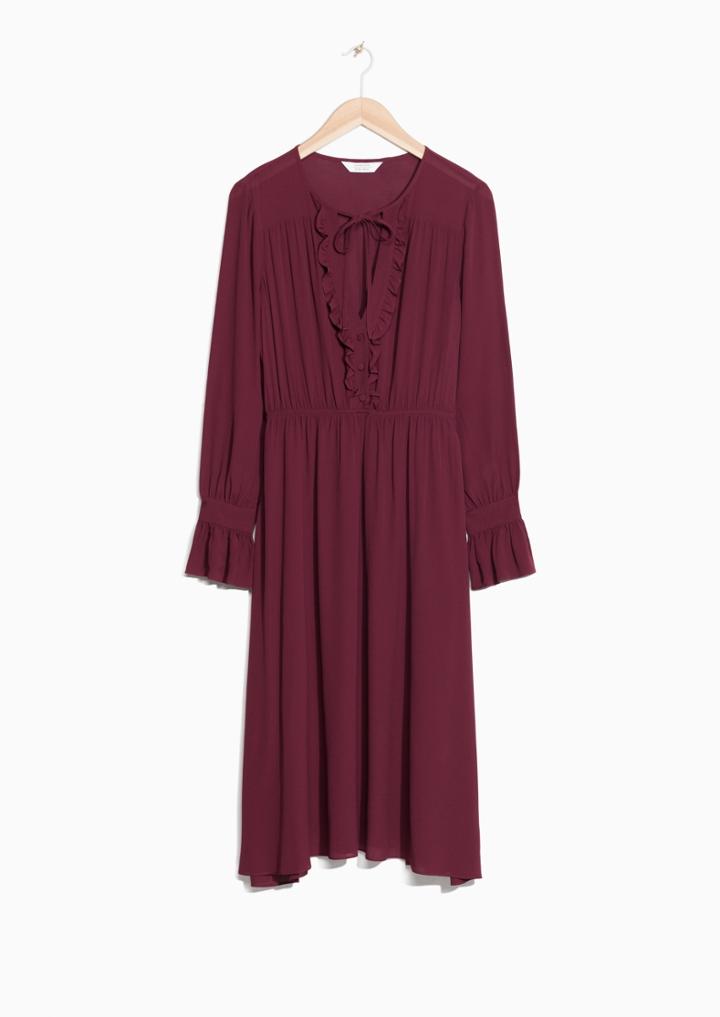 Other Stories Ruffles And Frills Midi Dress