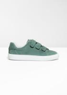 Other Stories Scratch Strap Patent Leather Sneaker - Green