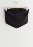 Other Stories Cropped Bandeau Top - Black