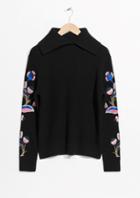 Other Stories Climbing Flower Embroidery Sweater