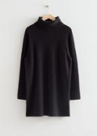 Other Stories Turtleneck Knit Mini Dress - Black