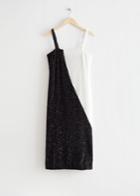 Other Stories Strappy Sequin Midi Dress - Black