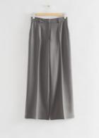 Other Stories Press Crease Flared Trousers - Grey