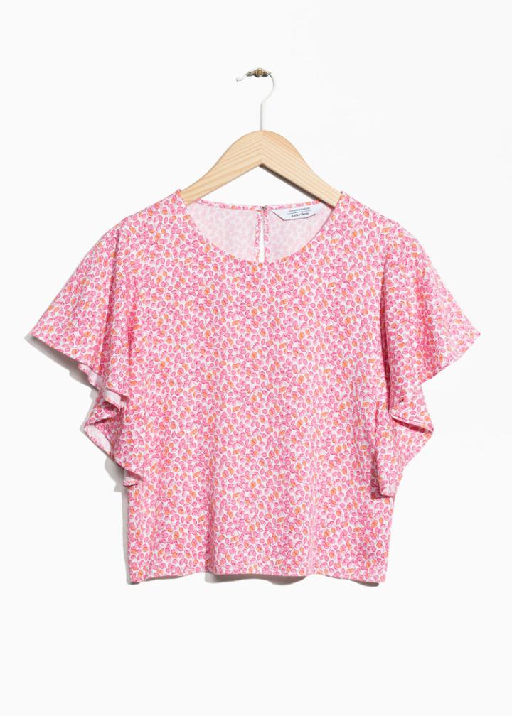 Other Stories Flutter Sleeve Blouse - White