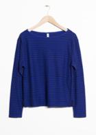 Other Stories Striped Jersey T-shirt - Blue