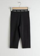 Other Stories Fitted Stretch Cotton Cycling Shorts - Black