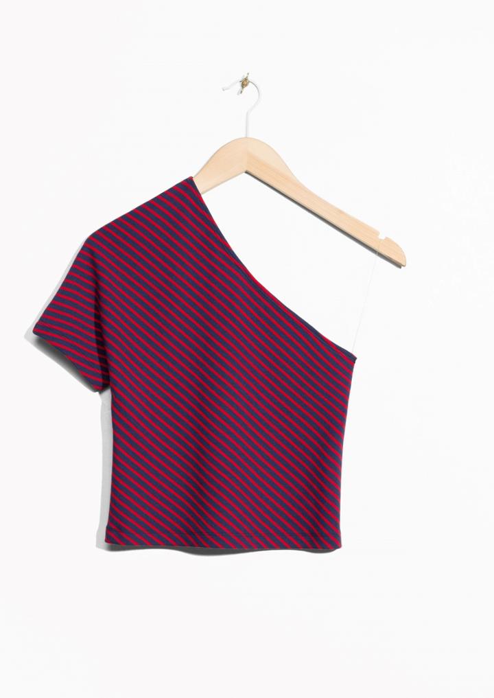 Other Stories One-shoulder Striped Top