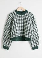 Other Stories Houndstooth Sweater - Green