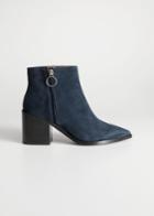 Other Stories Pointed Ankle Boots - Blue