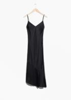 Other Stories Slinky Strap Dress - Black