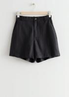 Other Stories Linen Shorts - Black