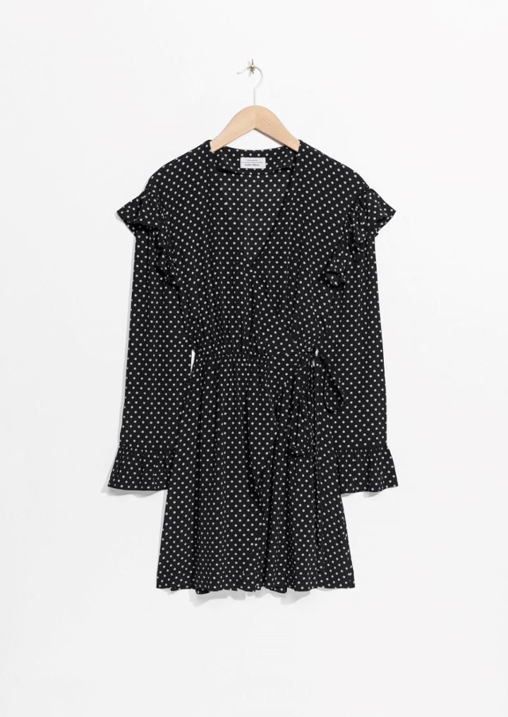 Other Stories Frill Wrap Dress