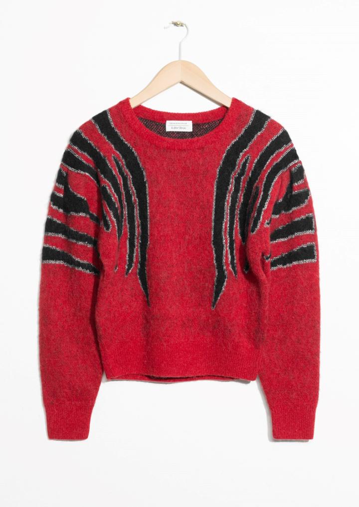 Other Stories Zebra Shoulder Sweater