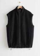 Other Stories Boucl Zip Vest - Black