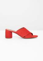 Other Stories Criss Cross Slide Sandals - Red