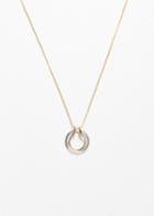 Other Stories Duo Shape Pendant Necklace - Gold