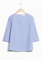 Other Stories Fold Sleeve Cotton Blouse