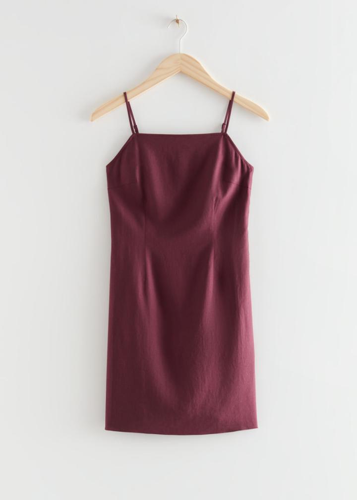 Other Stories Fitted Strappy Mini Dress - Red
