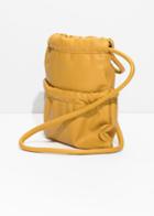 Other Stories Drawstring Leather Shoulder Bag - Yellow