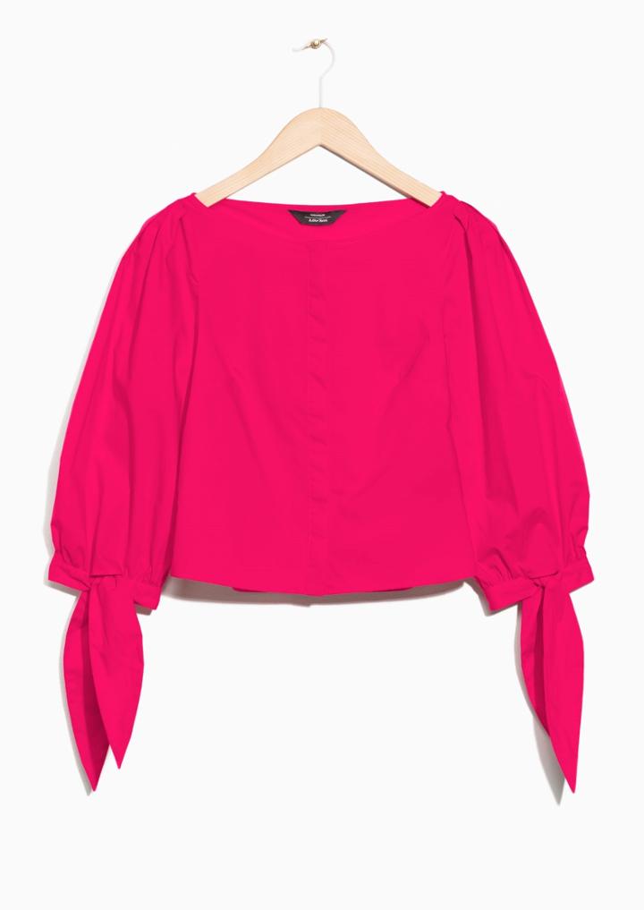 Other Stories Knotted Cuff Blouse