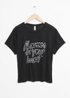 Other Stories Relaxed Fit Jersey Tee - Black