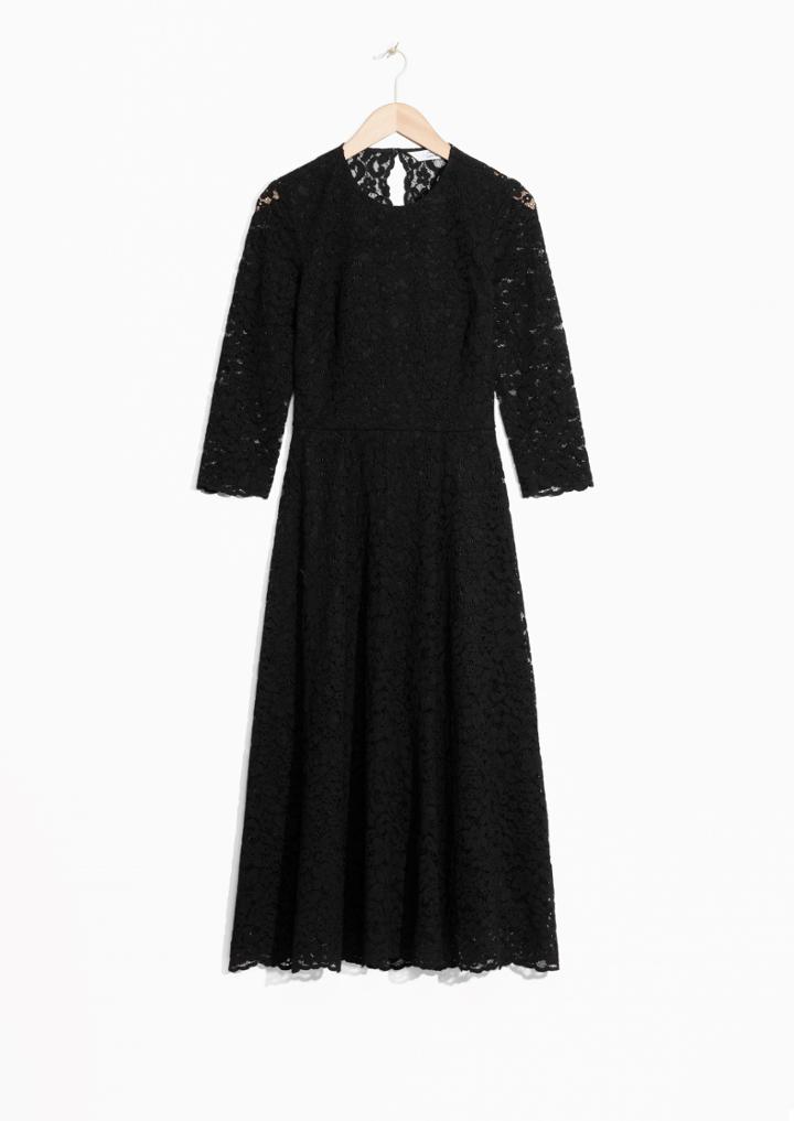 Other Stories Open Back Lace Dress