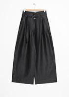 Other Stories D-ring Belted Culottes - Black