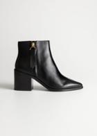 Other Stories Pointed Ankle Boots - Black