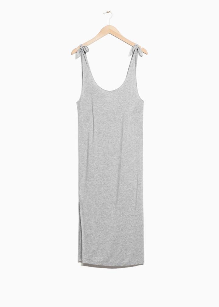 Other Stories Tie Shoulder Dress - Grey