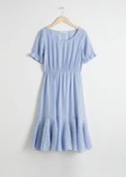 Other Stories Ribbon Stripe Midi Dress - Blue