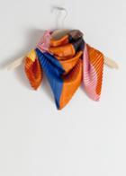 Other Stories Pleated Colourblock Scarf - Orange