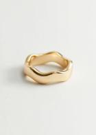 Other Stories Chunky Wave Ring - Gold