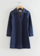 Other Stories Relaxed A-line Denim Dress - Blue