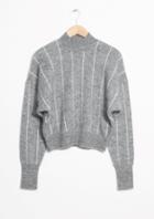 Other Stories Vertical Stripe Mohair & Wool Blend Sweater