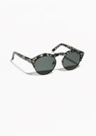 Other Stories Round Leopard Acetate Sunglasses