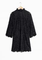 Other Stories Little Black Crochet Dress