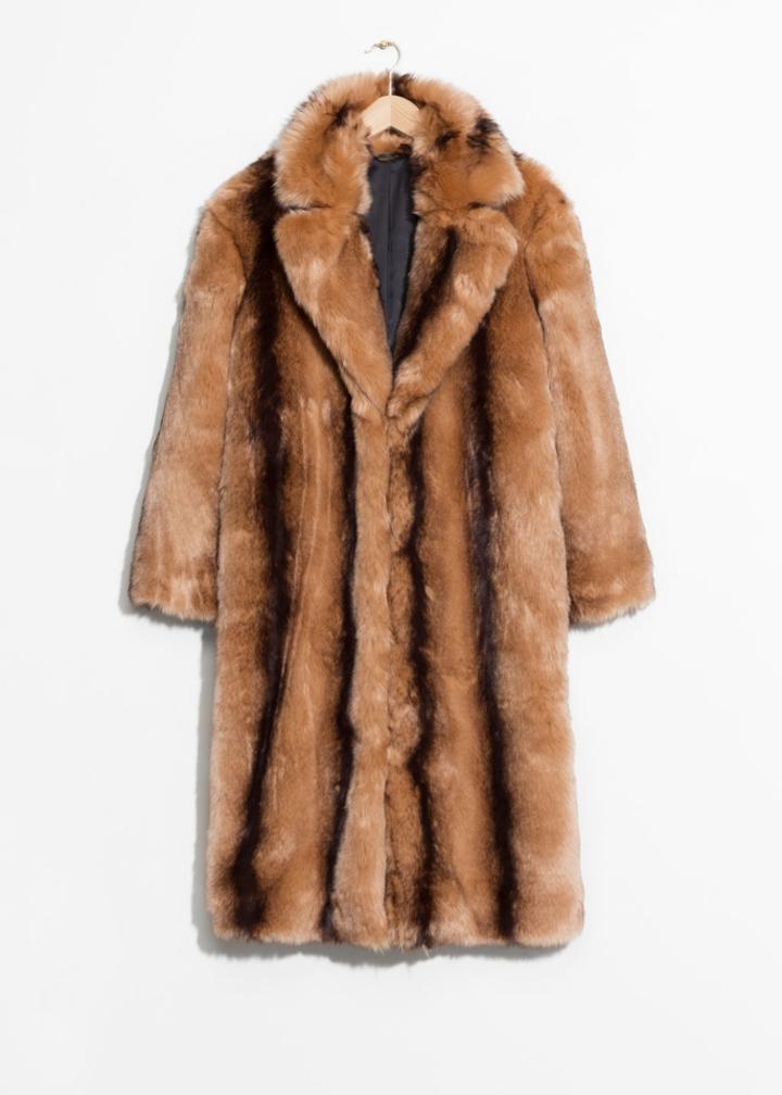 Other Stories Faux Fur Coat - Beige