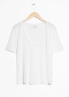 Other Stories Scoop Neck Tee - White