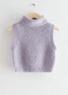 Other Stories Turtleneck Knit Vest - Purple