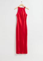 Other Stories Slim-fit Bias Cut Midi Dress - Red