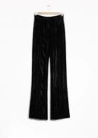 Other Stories Crushed Velvet Trousers