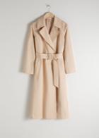 Other Stories Belted Cotton Twill Trenchcoat - Beige