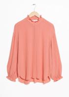 Other Stories Scalloped Ruffle Blouse