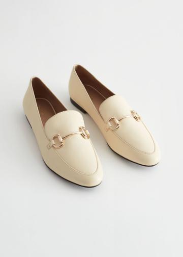 Other Stories Equestrian Buckle Loafers - Yellow