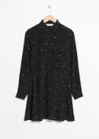 Other Stories Fit & Flare Shirt Dress - Black