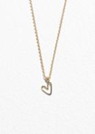 Other Stories Heart Pendant Necklace - Gold