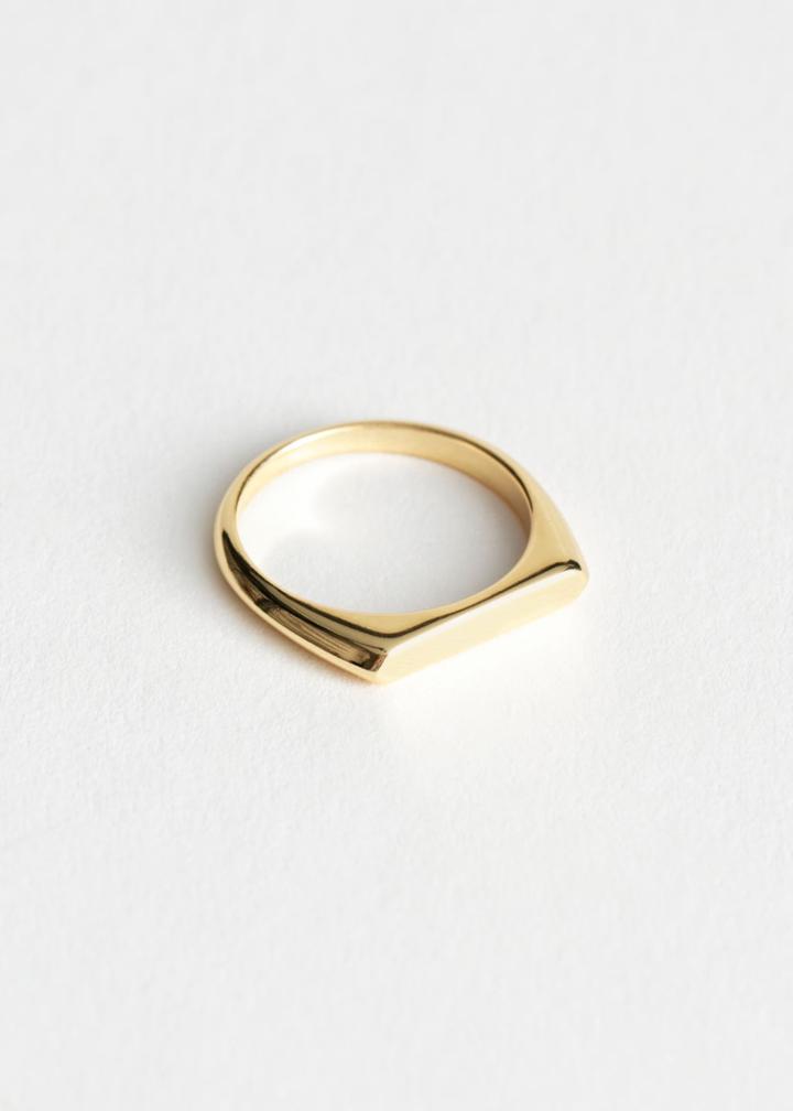 Other Stories Flat Top Ring - Gold