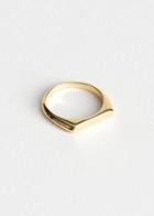 Other Stories Flat Top Ring - Gold