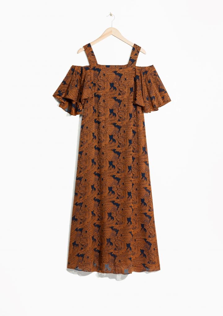 Other Stories Jacquard Off-the-shoulder Dress